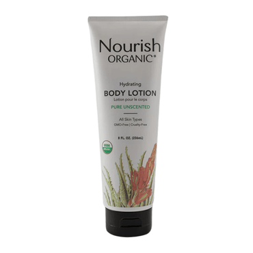 Nourish Organic Pure Hydrating Body Lotion, Unscented, 8 Oz