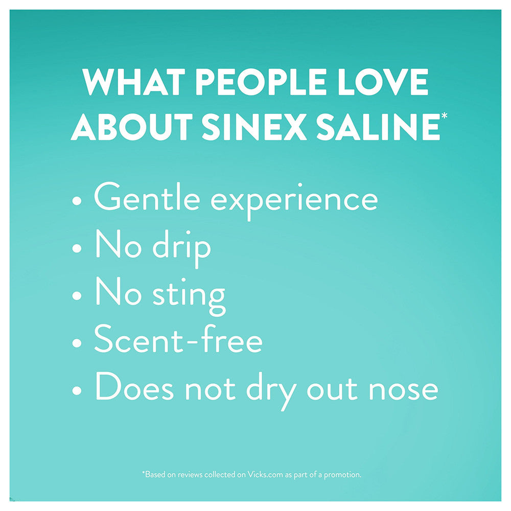 Vicks Sinex Saline Ultra Fine Nasal Mist Spray, 5 Oz