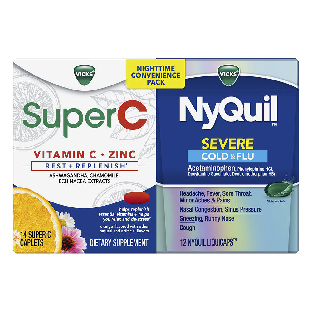 Vicks Nyquil Severe Cold and Flu Medicine Supplement Tablets, 26 Ea