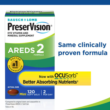 PreserVision Areds 2 Vitamin and Mineral Supplement Soft Gels 120 ea