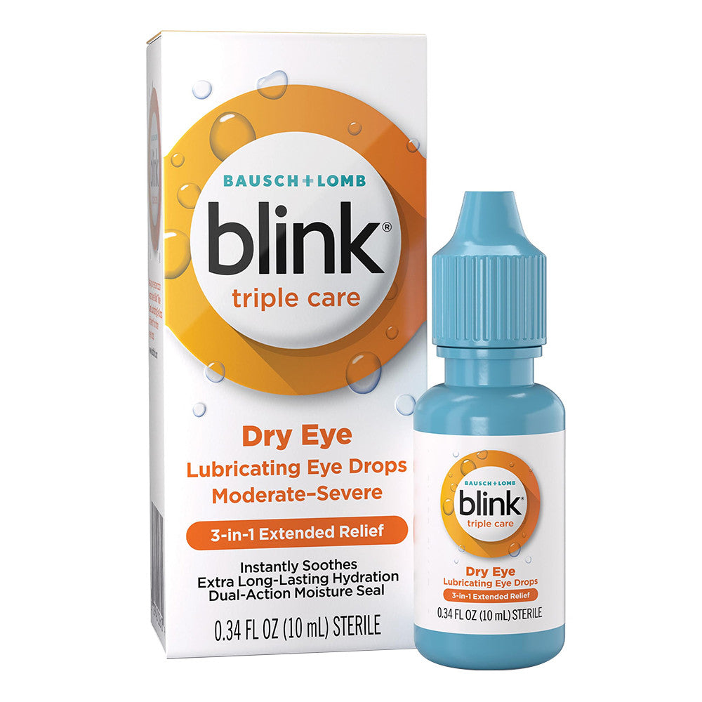 Blink Triple Care Lubricating Eye Drops, 10 ml