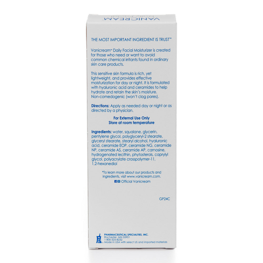 Vanicream Daily Facial Moisturizer, 3 Oz