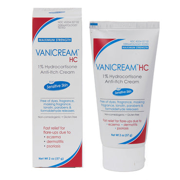 Vanicream HC 1% Hydrocortisone Anti-Itch Cream For Skin, 2 oz, 2pack