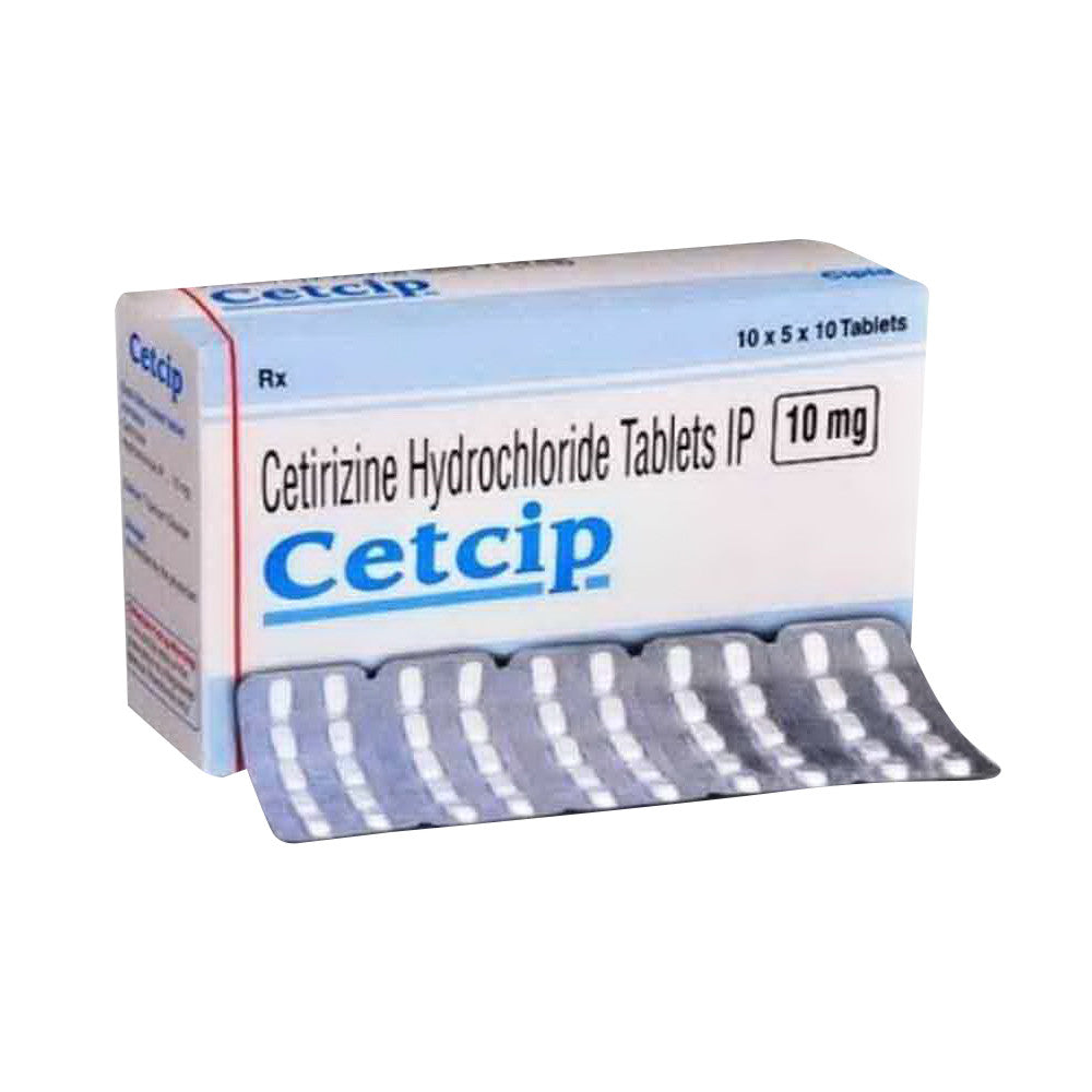 Cetcip Cetirizine Hydrochloride 10 Mg Tablets, 1 Ea