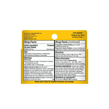 Vivarin Caffeine Alertness Aid 200 Mg Tablets, 40 Ea