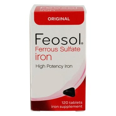 Feosol Ferrous Sulfate High Potency Iron Tablets, Original, 120 Ea