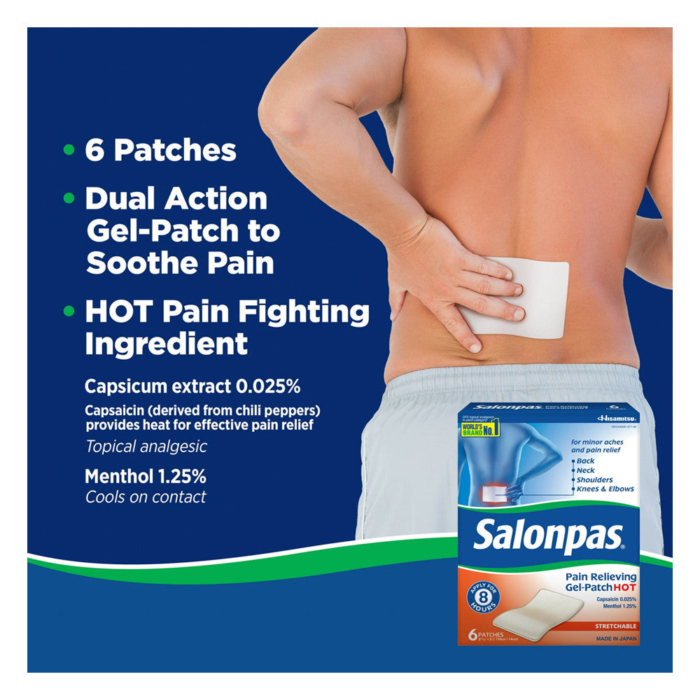 Salonpas Arthritis Pain Relieving Hot Gel-Patch - 6 Ea