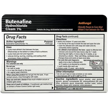 Taro Butenafine Hydrochloride 1% Athlete's Foot Antifungal Cream, 12 Gm
