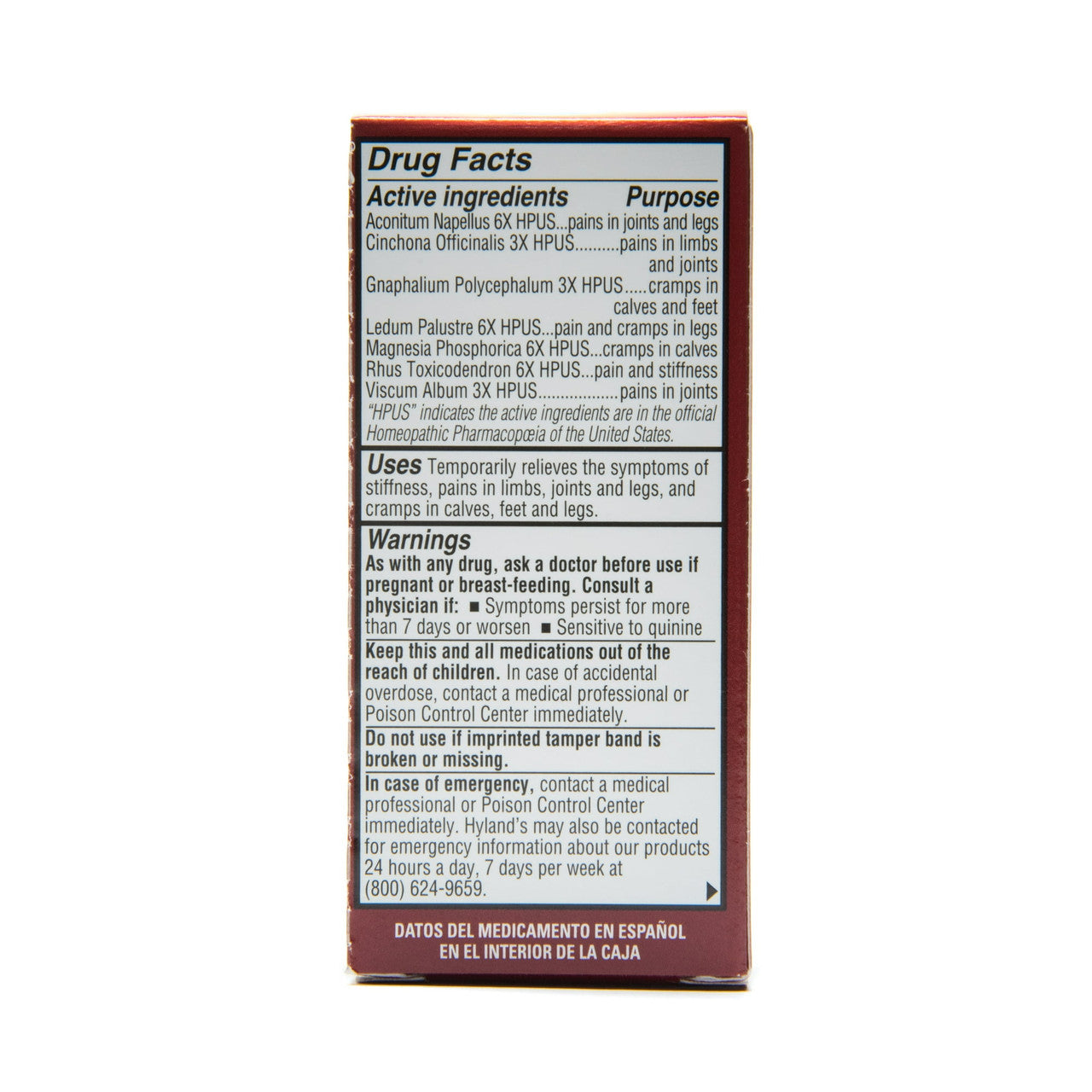 Hylands Naturals Leg Cramp Tablets, Natural Relief of Calf and Foot Cramp, 100 Count