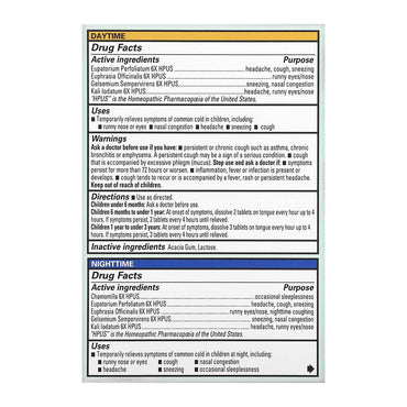 Hylands Naturals Baby Tiny Cold Tablets, Day And Night, 250 Ct