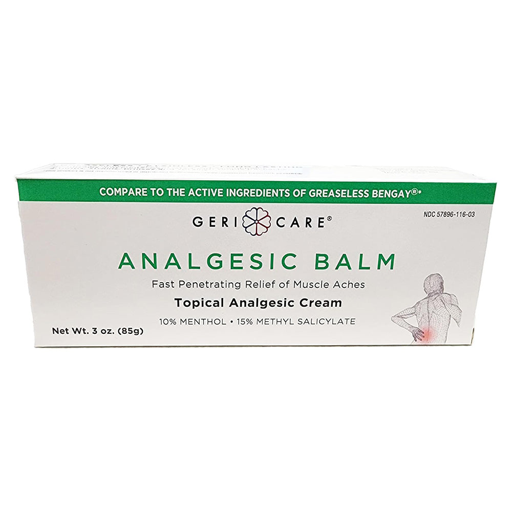 Geri Care Topical Analgesic Balm Pain Relief of Muscle Aches Cream 3Oz (85g)