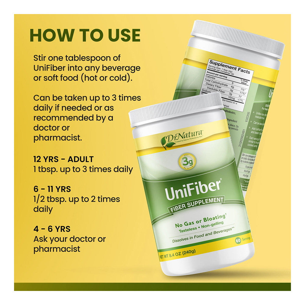 Dr. Natura Unifiber All Natural Fiber Supplement - 8.4 Oz