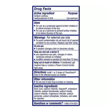 TheraTears Extra Dry Eye Therapy Lubricating Eye Drops for Dry Eyes, 0.5 Oz