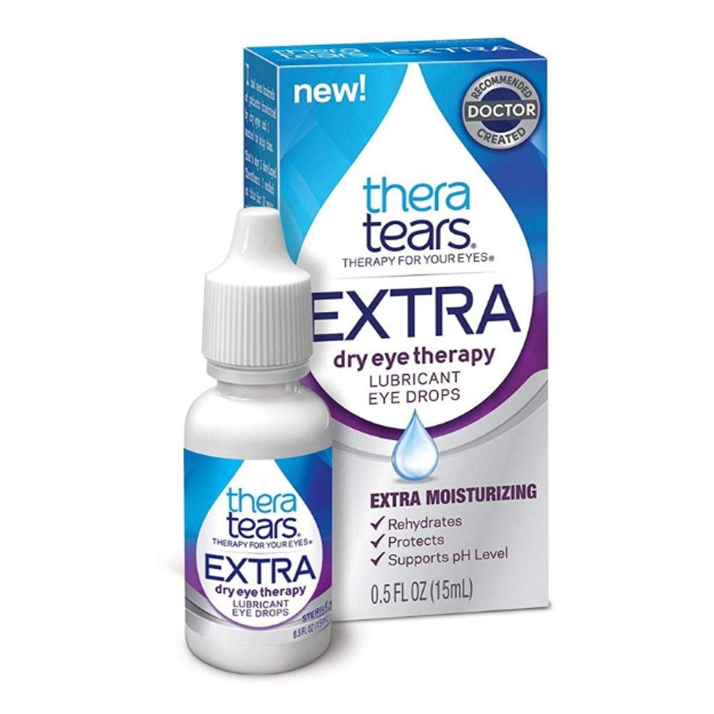 TheraTears Extra Dry Eye Therapy Lubricating Eye Drops for Dry Eyes, 0.5 Oz