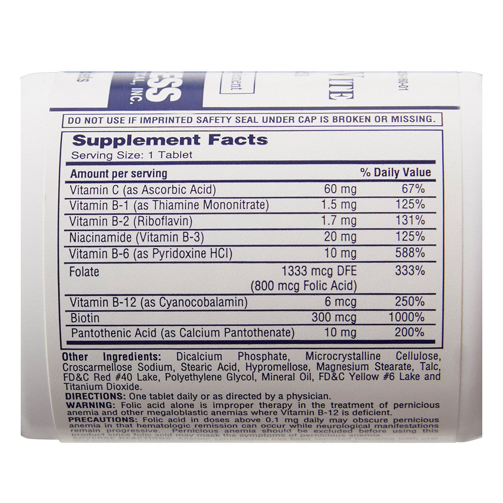 Cypress Rena Vite Rx Vitamin B Supplement Tablets, 100 Ea