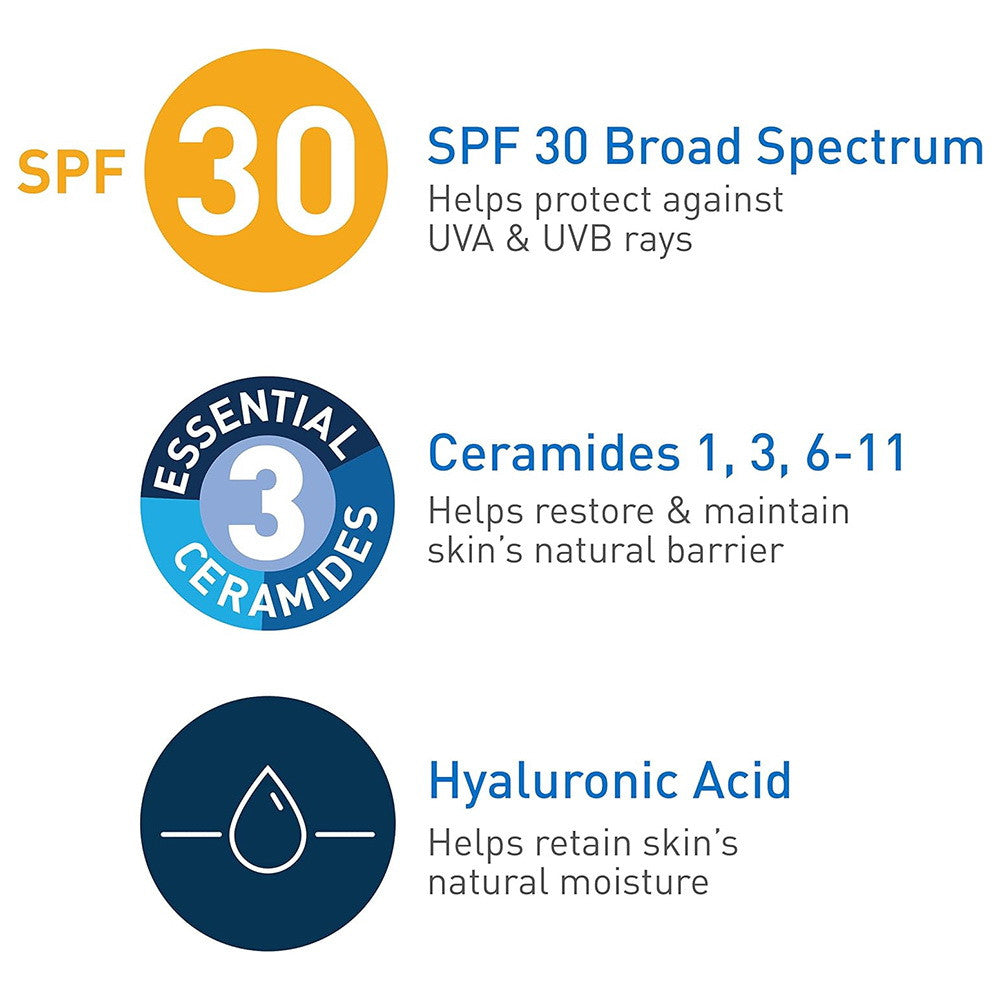 CeraVe Ultra-Light Face Lotion Moisturizer with Sunscreen, SPF 30, 1.7 Oz