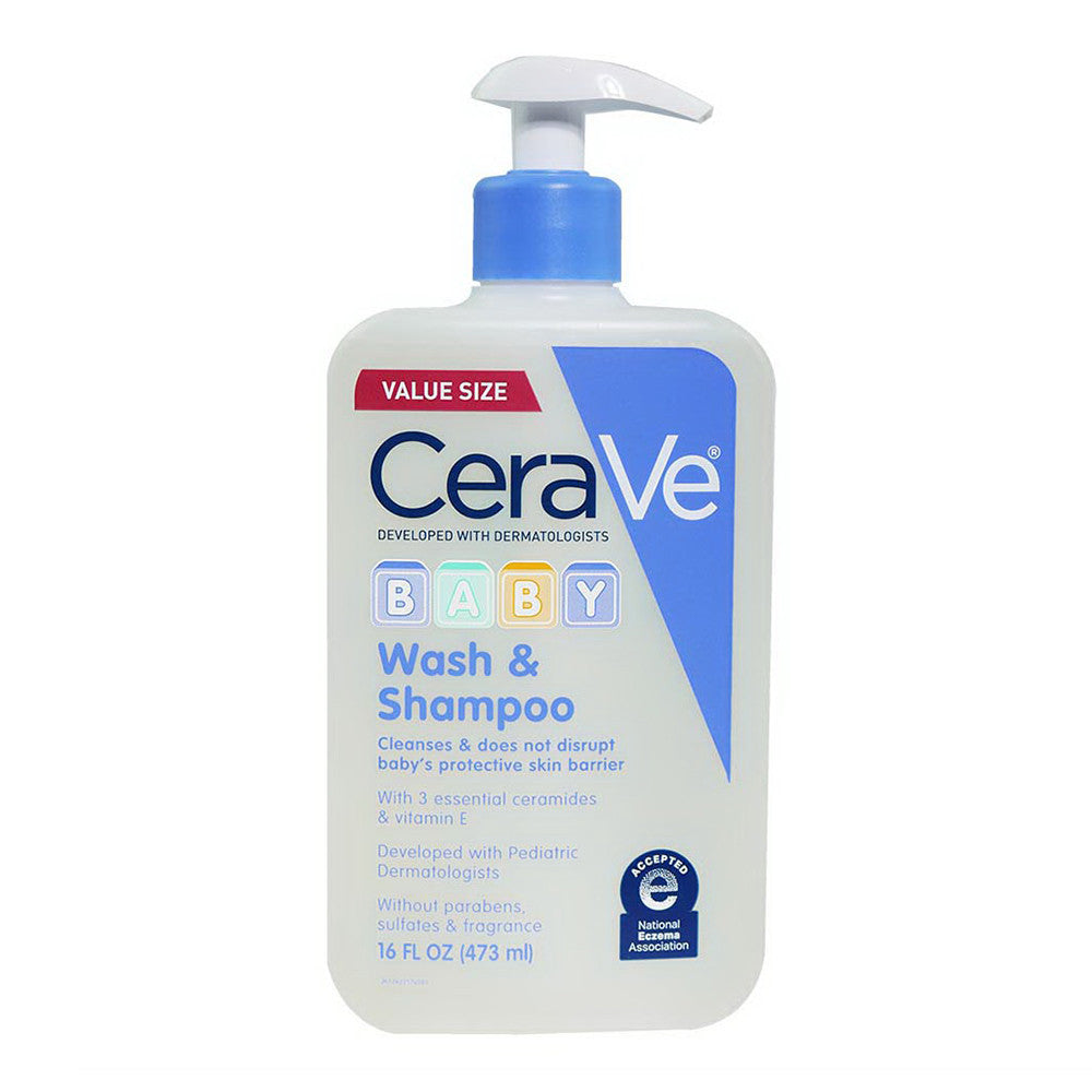 CeraVe Baby Wash And Shampoo, 16 Oz