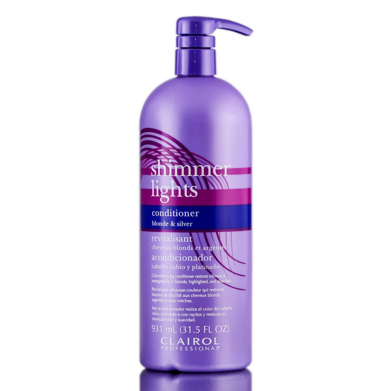 Clairol Shimmer Lights Purple Conditioner, Blonde and Silver, 31.5 Oz