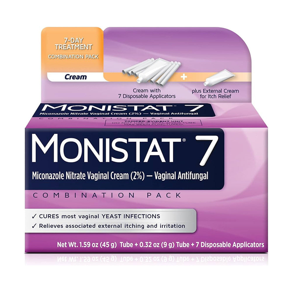 Monistat 7 Miconazole Nitrate Vaginal Cream, Cure and Itch Relief, 1 Ea