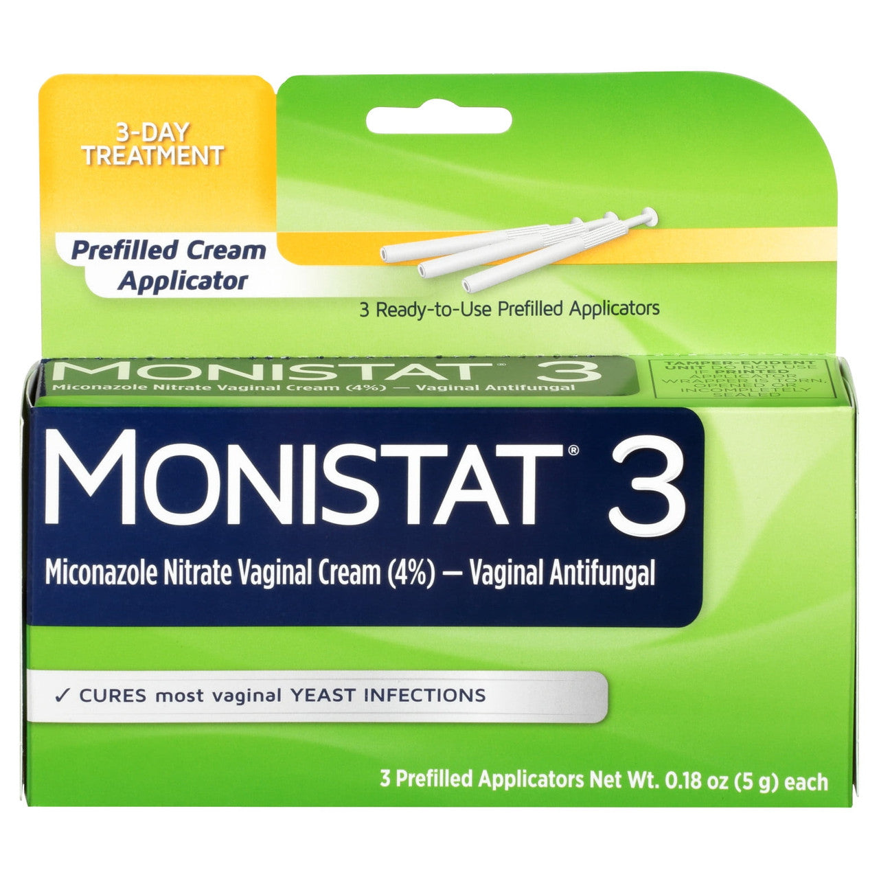 Monistat 3 Vaginal Antifungal Cream, Prefilled Applicators - 3 Ea