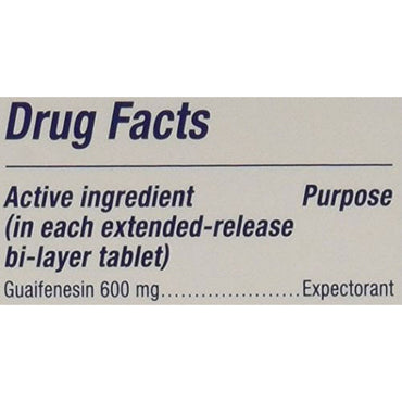 Mucinex Expectorant 12 Hour Guaifenesin Extended Release 600 Mg Tablets - 60 Ea