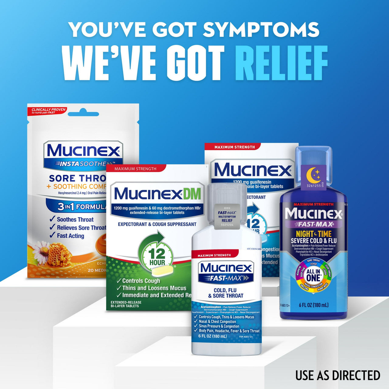 Mucinex Fast-Max Cold, Flu And Sore Throat Liquid For Ages 12 Plus - 6 Oz