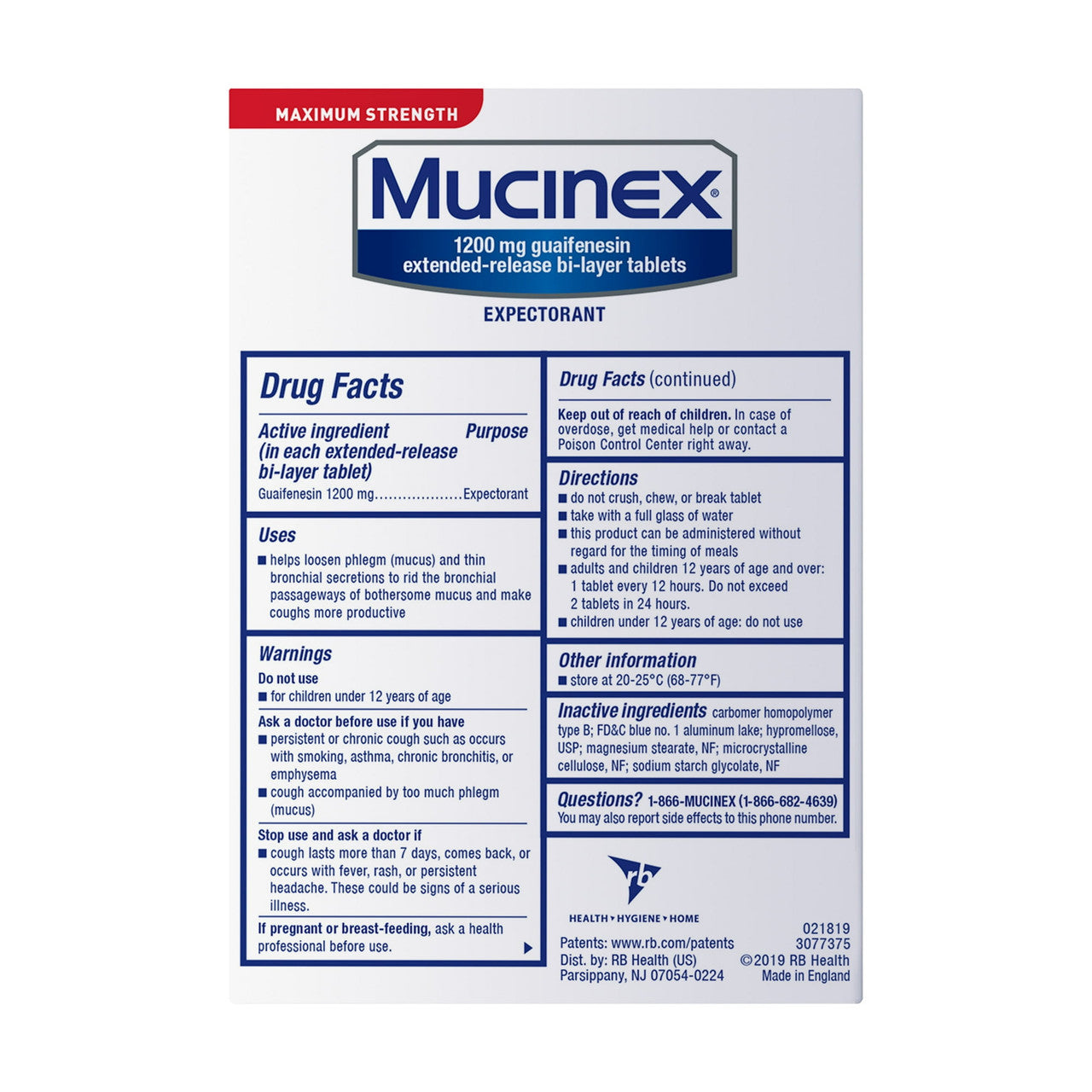 Mucinex Maximum Strength Extended-Release Bi-Layer Tablets - 14 Ea