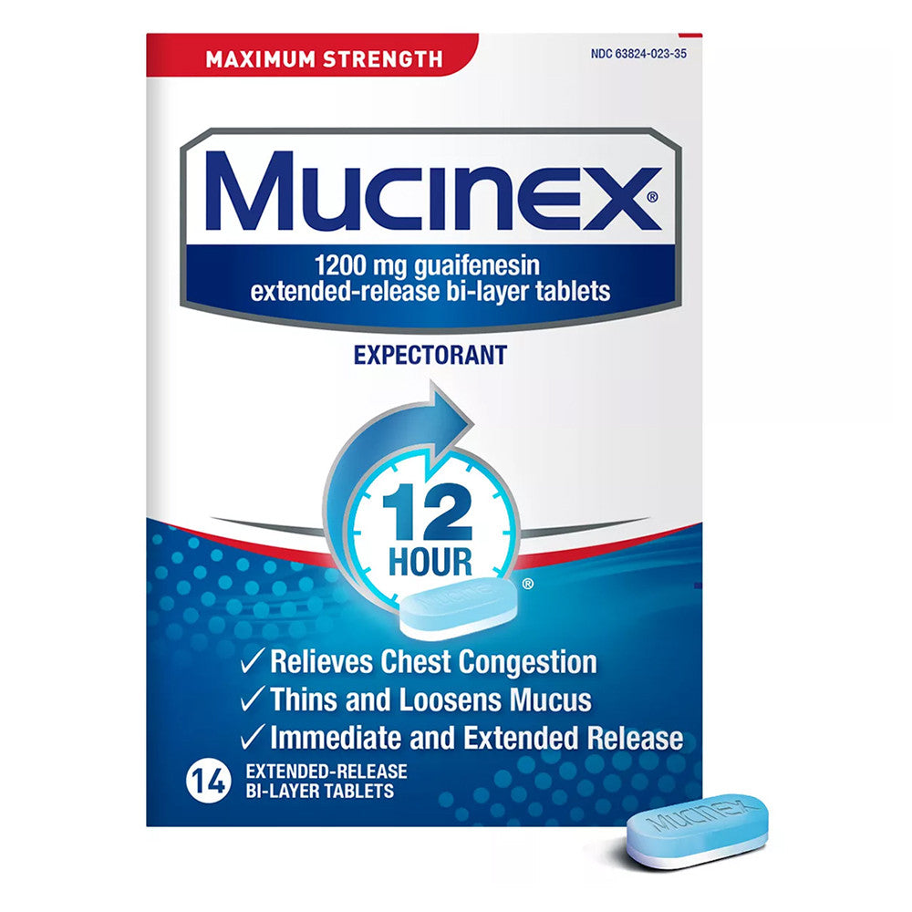 Mucinex Maximum Strength Extended-Release Bi-Layer Tablets - 14 Ea