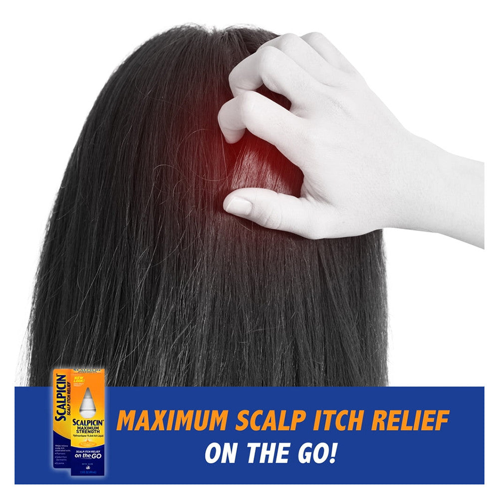Scalpicin Anti-Itch Liquid, Maximum Strength, Clear Liquid, 1.5 Oz
