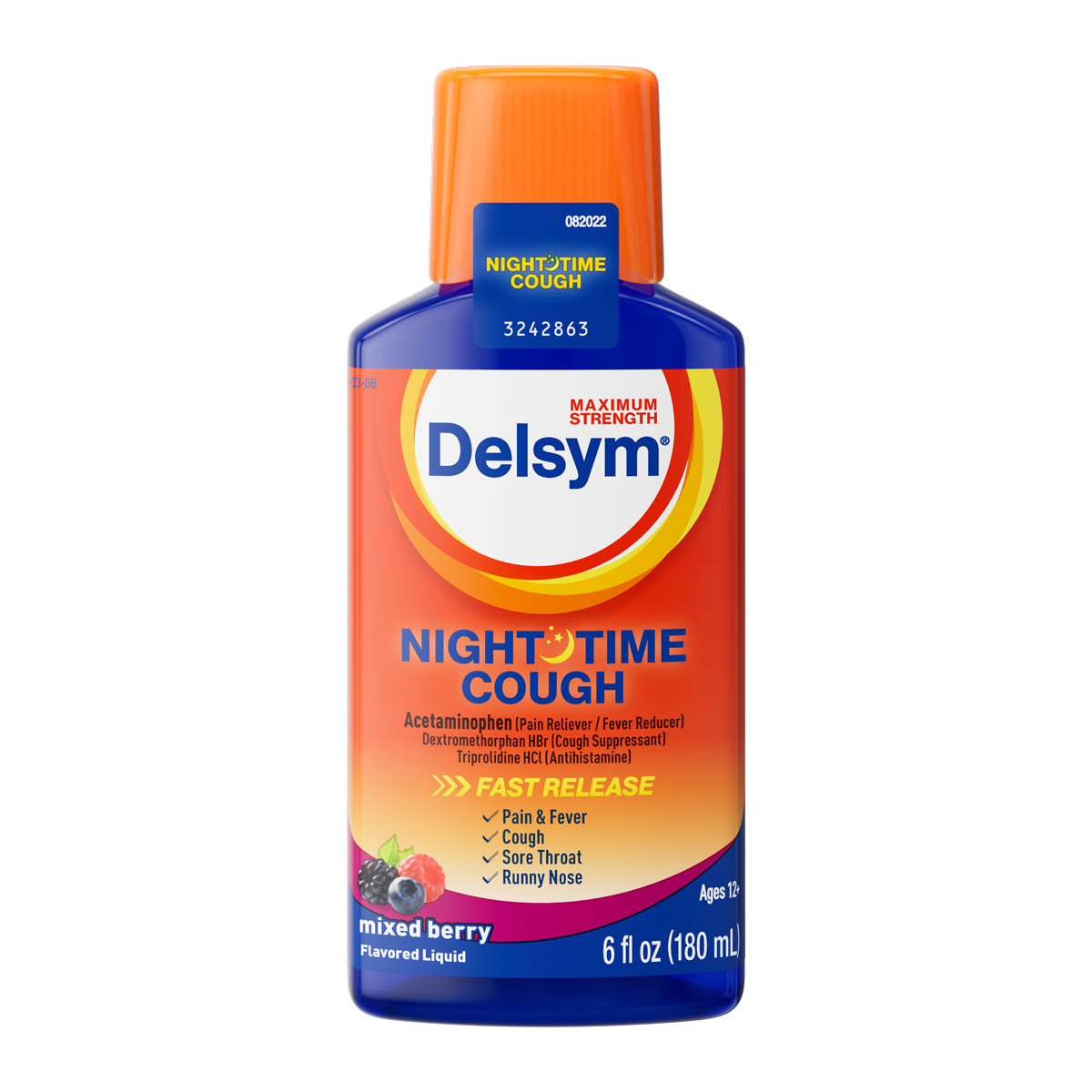 Delsym Nighttime Cough Maximum Strength Liquid, 6 Oz