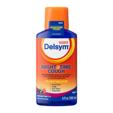Delsym Nighttime Cough Maximum Strength Liquid, 6 Oz