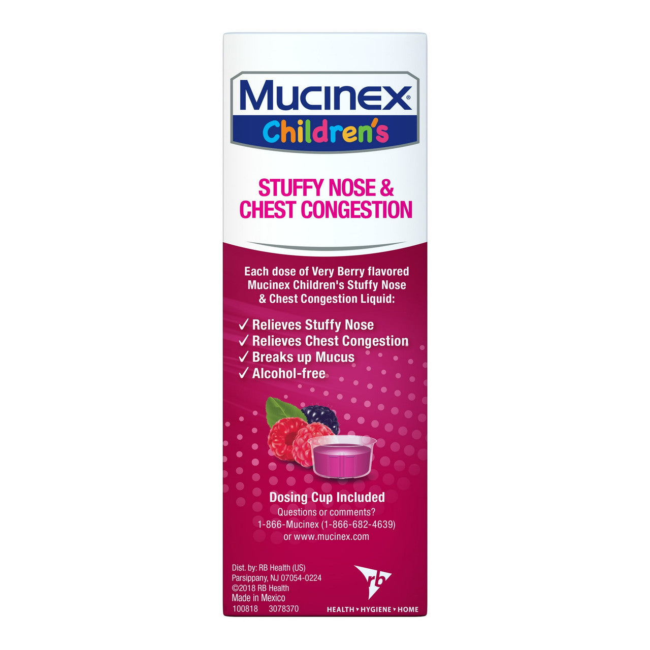 Mucinex Expectorant And Nasal Decongestant For Kids, Mixed Berry, 4 Oz