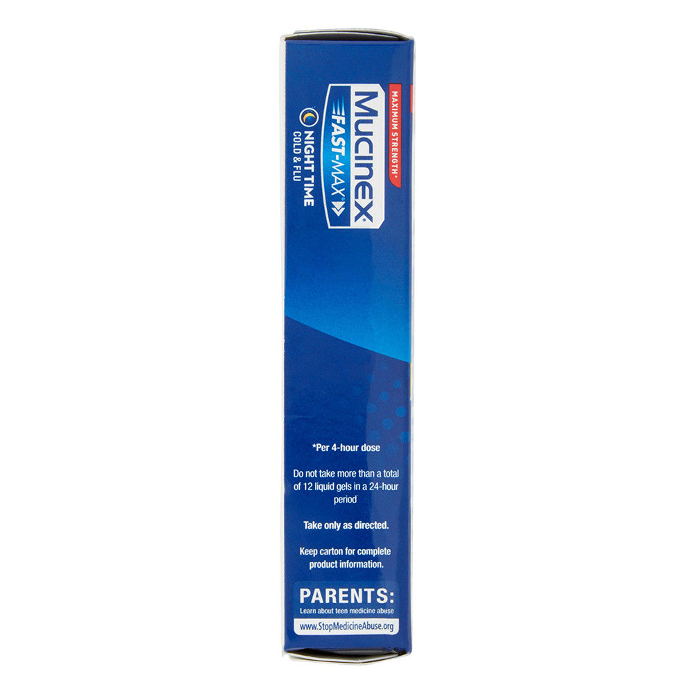 Mucinex Fast-Max Maximum Strength Cold/Flu Fast Dissolving Liquid Gels - 16 ea