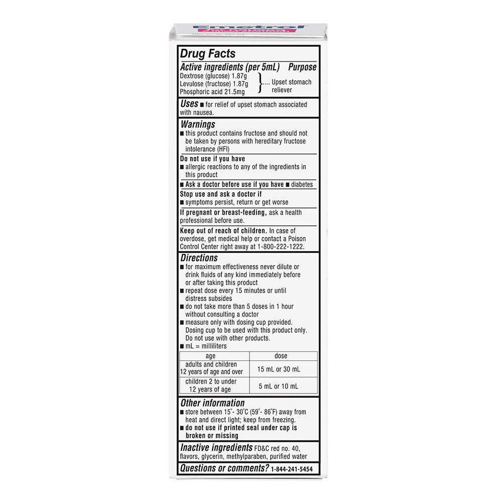 Emetrol For Nausea, Cherry Flavor Syrup, 4 Fl Oz