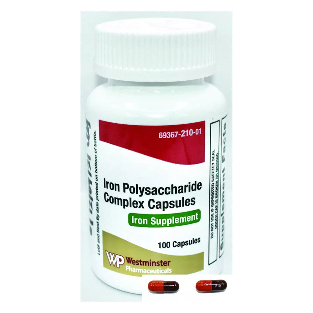 Westminster Iron Polysaccharide Complex Supplement Capsules, 100 Ea