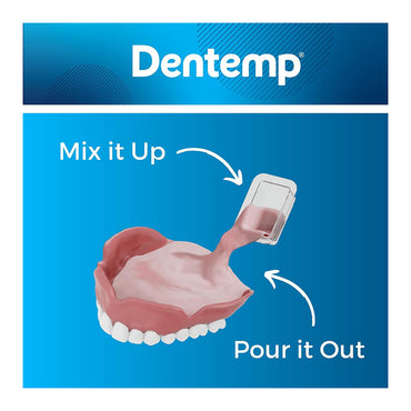 Dentemp Reline It Denture Reliner Kit for Both Upper and Lower Dentures, 2 Ea