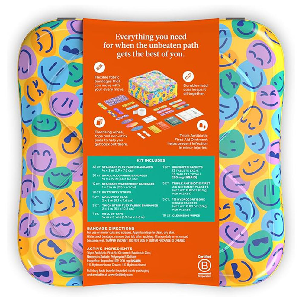 Welly First Aid Kit Assorted Bandages and Ointments, 130 Ea