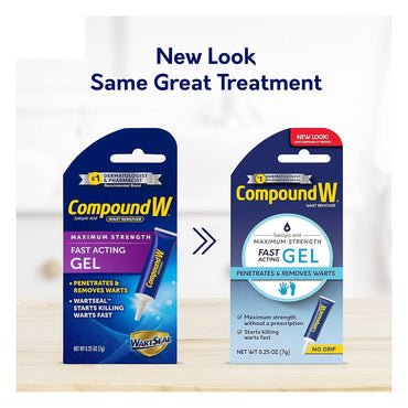 Compound W Wart Remover, Maximum Strength, Fast Acting Gel, 0.25 Oz