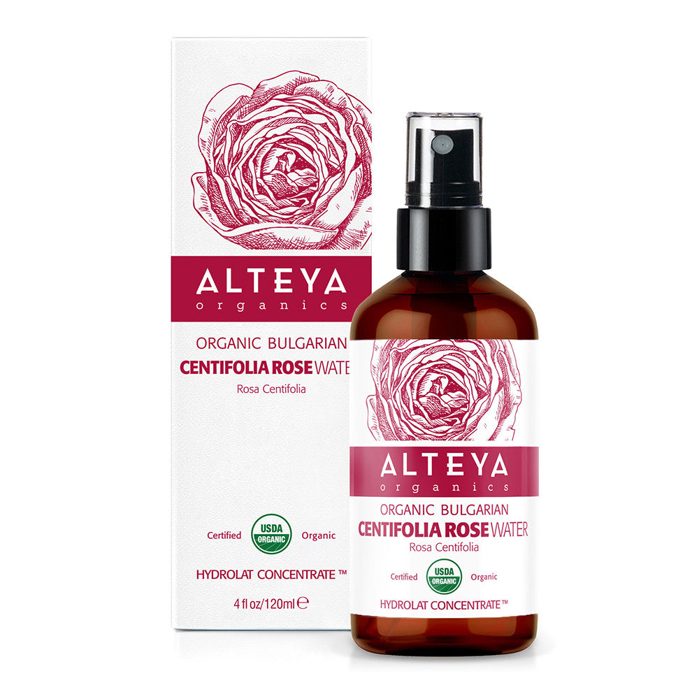 Alteya Organic Bulgarian, Centifolia Rose Water Spray, 4 Oz
