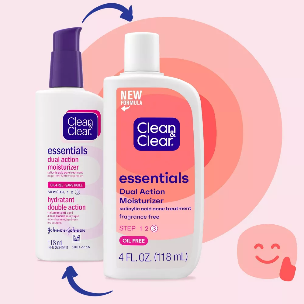 Clean And Clear Oil-Free Dual Action Moisturizer, 4 Oz