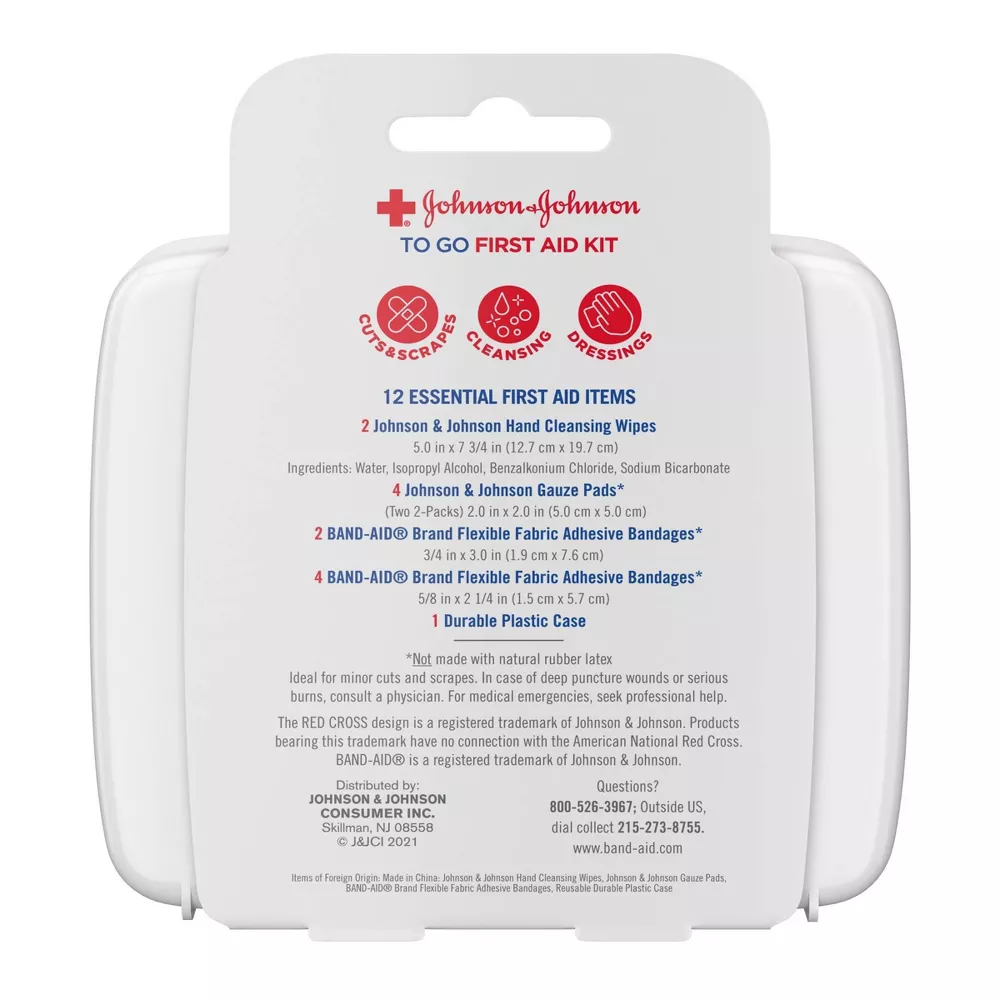 Johnson And Johnson Mini First Aid To Go Kit, 1 Ea