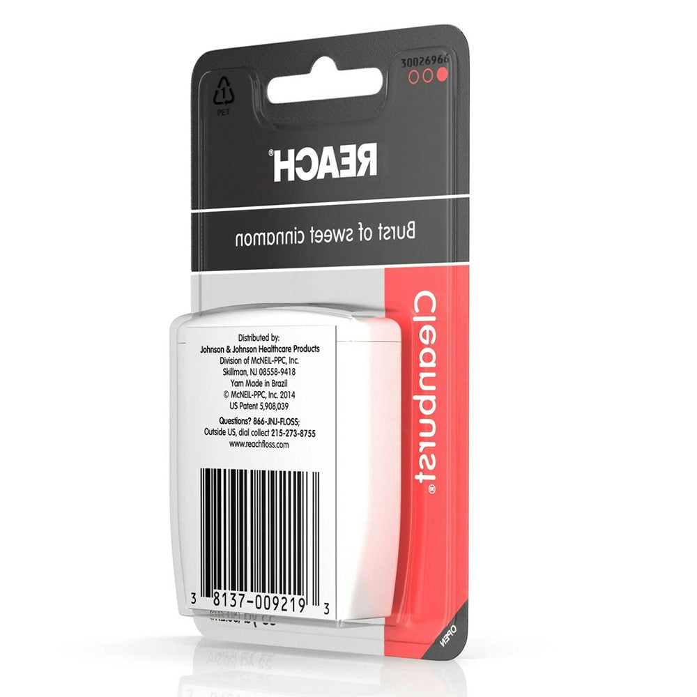 Reach Waxed Dental Floss Cinnamon Clean Burst 55 Yards, 1 Ea