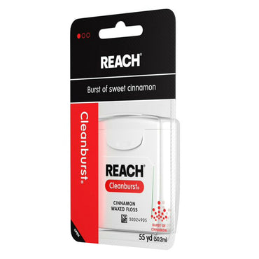 Reach Waxed Dental Floss Cinnamon Clean Burst 55 Yards, 1 Ea