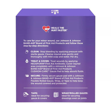 Band Aid First Aid Gauze Pads, Large, 4 Inch X 4 Inch, 25 Ea