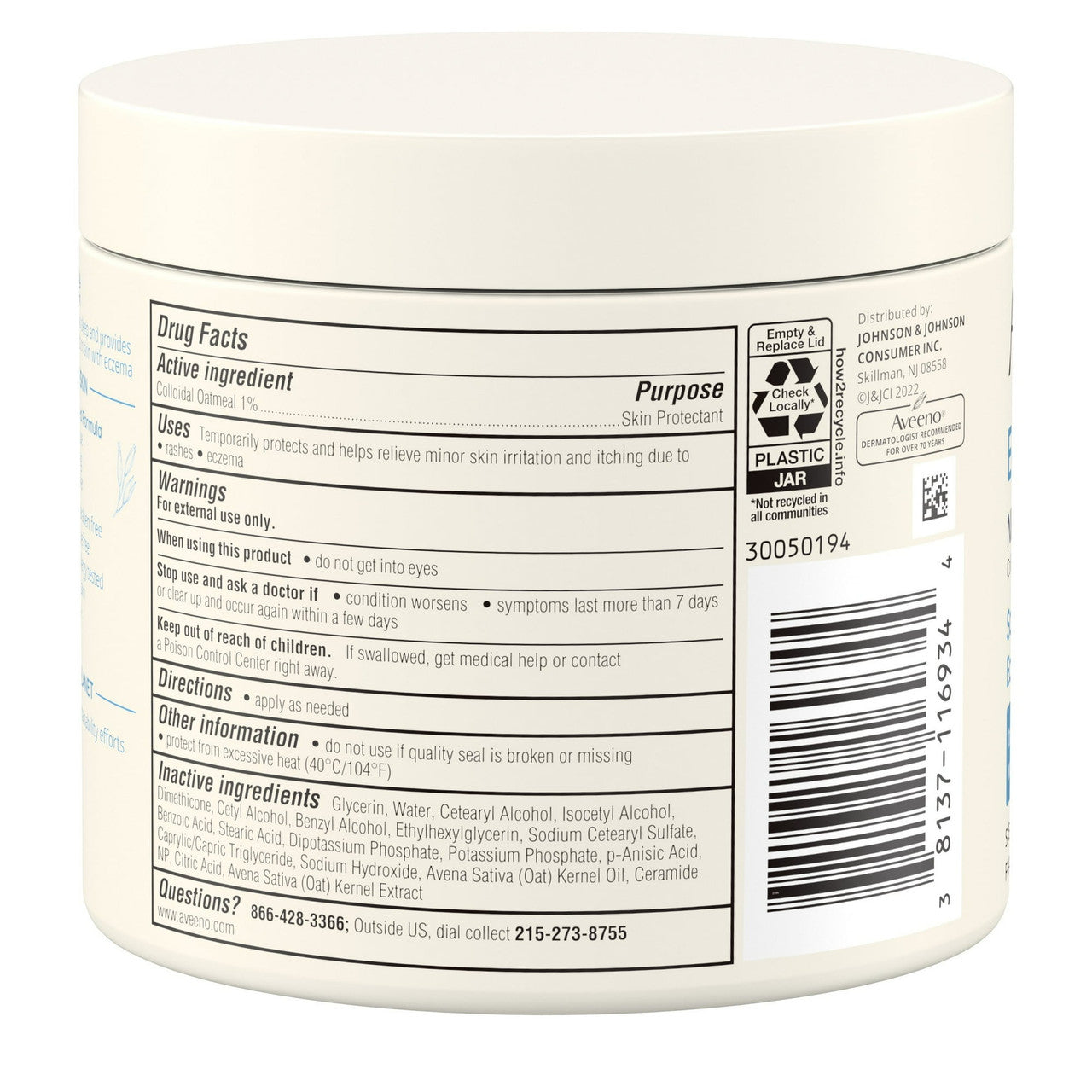 Aveeno Eczema Therapy Nighttime Itch Relief Balm, 11 Oz