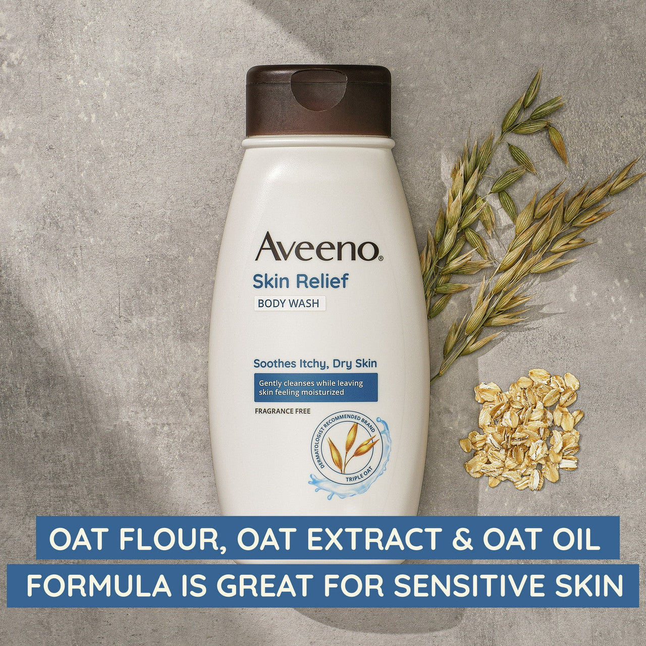 Aveeno Active Naturals Skin Relief Body Wash with Soothing Oatmeal, Fragrance Free - 12 Oz