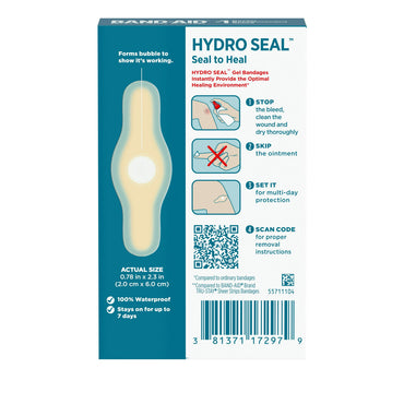 Band-Aid Brand Hydro Seal All Purpose Adhesive Bandages, 10 Ea