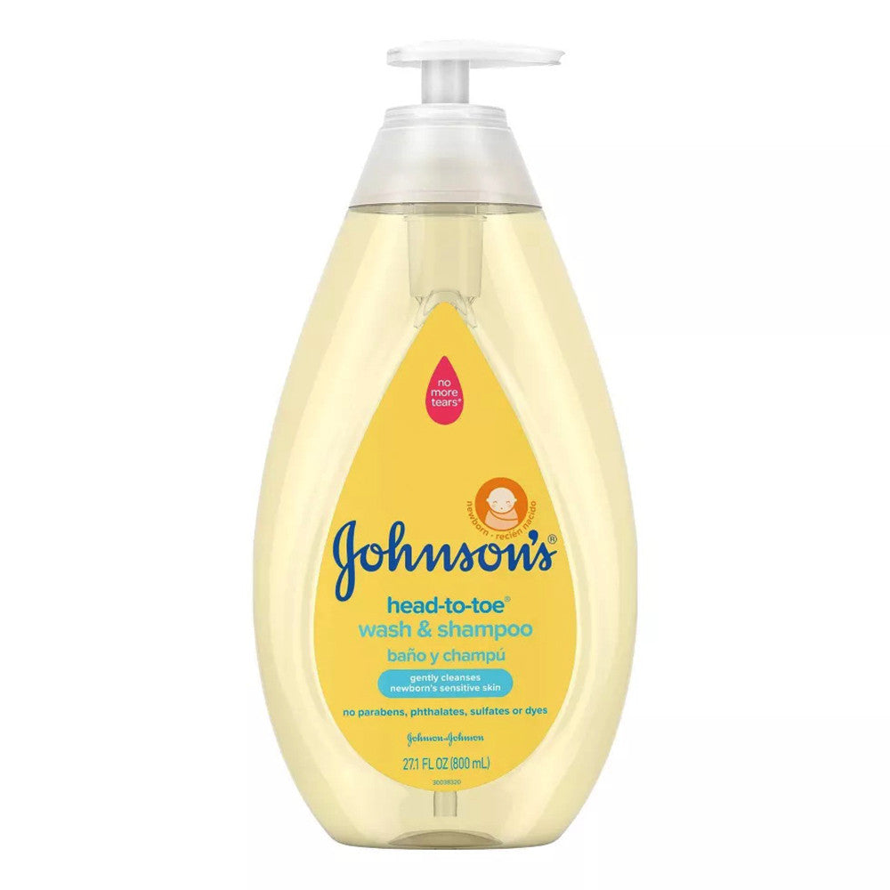Johnsons Head To Toe Baby Bath Body Wash Soap and Shampoo, 27.1 Oz