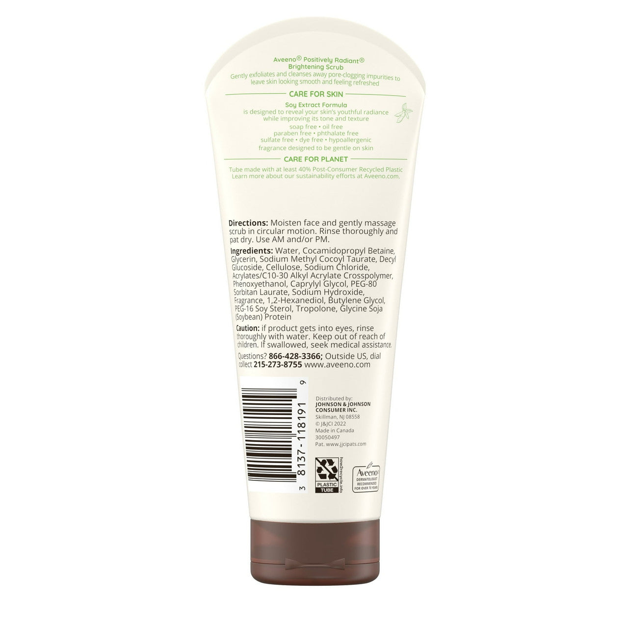 Aveeno Positively Radiant Skin Brightening Daily Face Scrub, 7 Oz