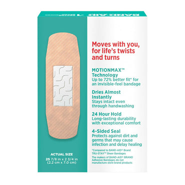 Band Aid Brand Skin Flex Adhesive Bandages, All One Size, 25 Ea